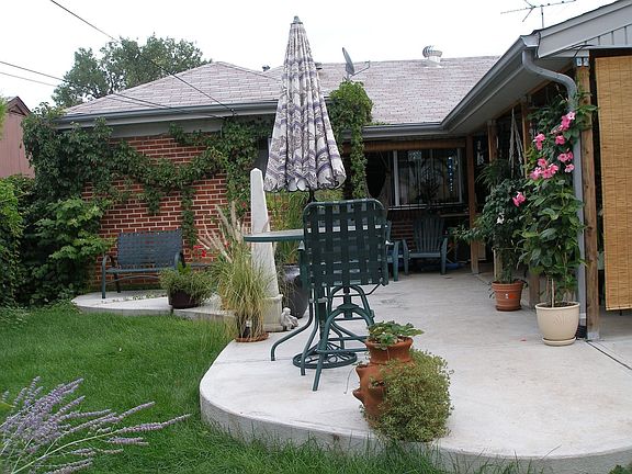 Exposed and covered patio
