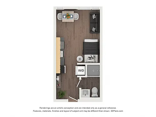 Floor plan Broadway Studio