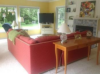 Family room with gas fireplace