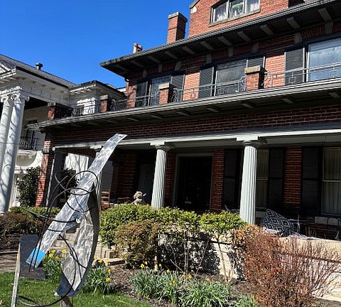 1241 art piece in front yard