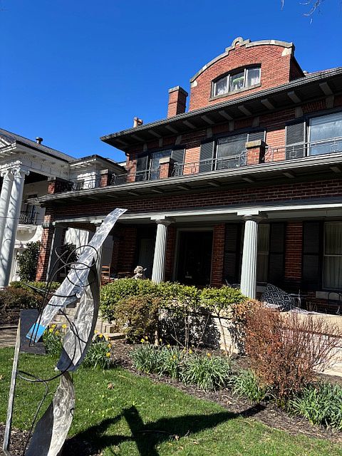 1241 art piece in front yard