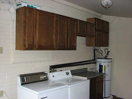 Garage with Laundry/workspace