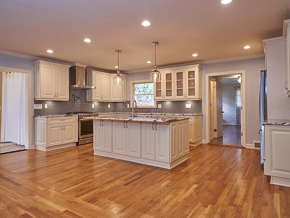 Open floor plan kitchen and living area.