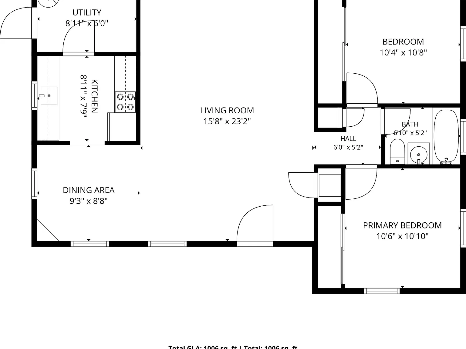 2 bed, 1.0 bath, 1002 sqft, $1,995 — Photo 2