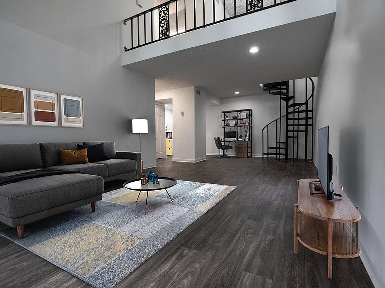 Living Room with Loft