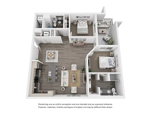 Floor plan 2 Bed/2 Bath