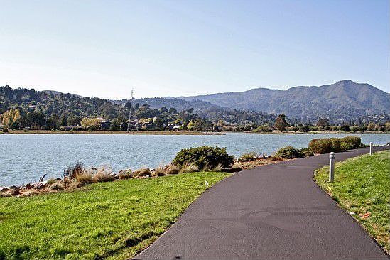 view from waterfront path