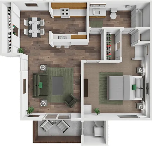 Floor plan 1 Bed B