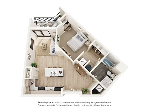 Floor plan 1 Bed/1 Bath