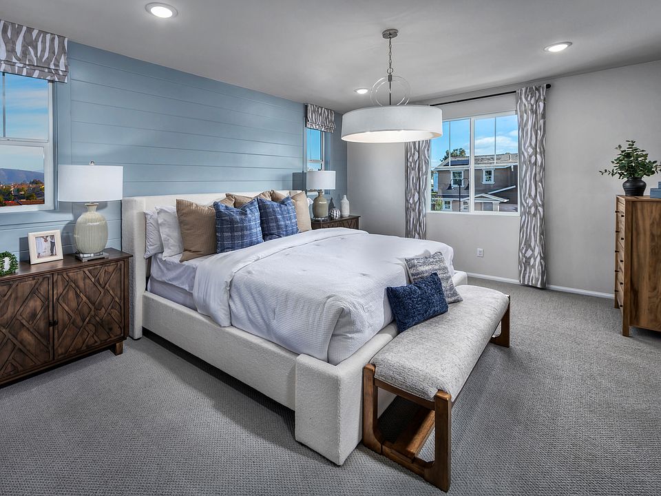 Primary bedroom in the 3017 floorplan at a Meritage Homes community in Temecula, CA.