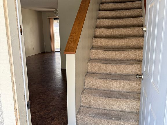 Stairs and Livingroom when you open the door