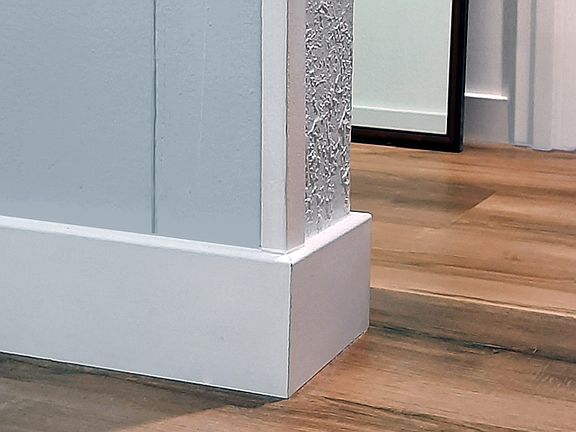 Accent color wall and new floor