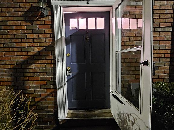 Freshly painted front door