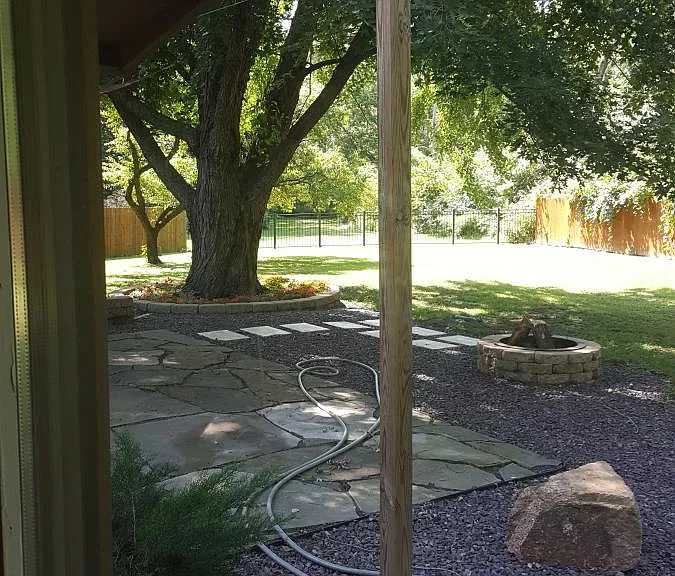 Backyard and patio