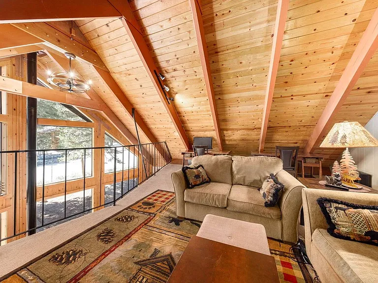 Upstairs Loft with desks for remote work