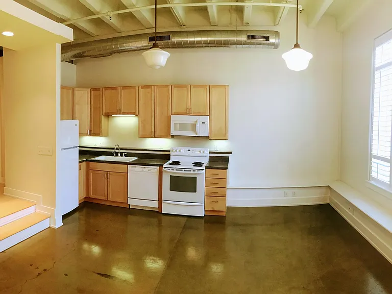 Bright and airy, high ceilings