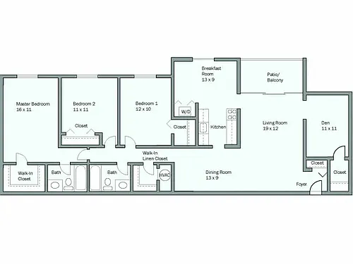 Floor plan Windsor Den - Gardens