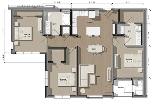 Floor plan 3A