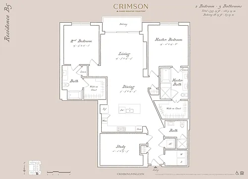 Floor plan Residence B5 with study
