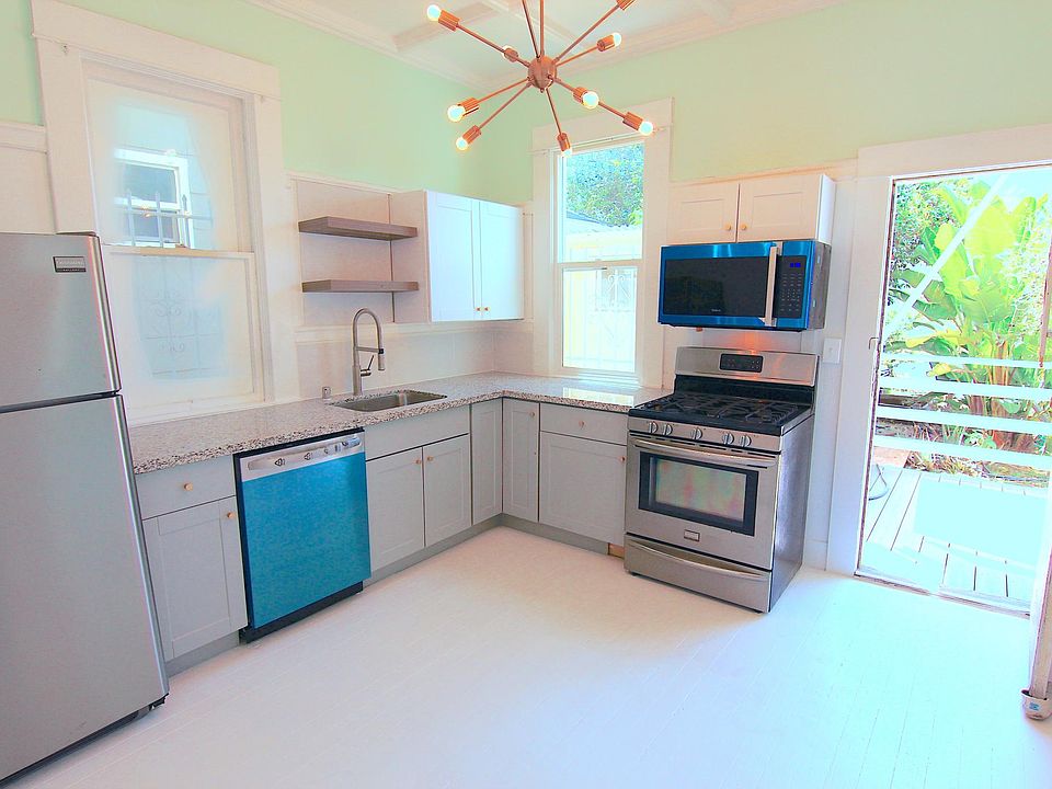 Kitchen with access to private deck