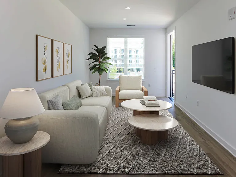 Living Room with Balcony and Hard Surface Flooring