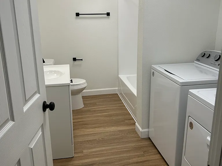 basement bathroom and laundry room