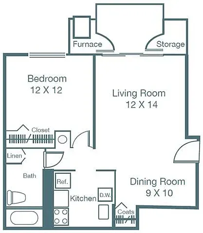 Floor plan 1 Bedroom