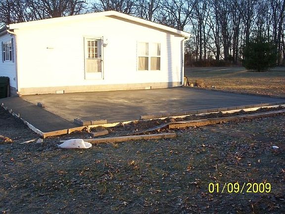 Garage pad 4" of concrete
