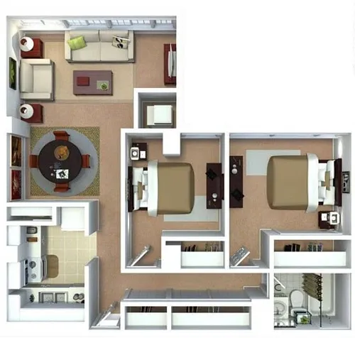 Floor plan 2BR - 1BTH