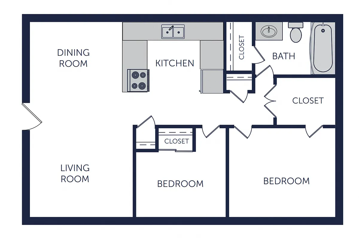 Floor plan 2 Bedrooms