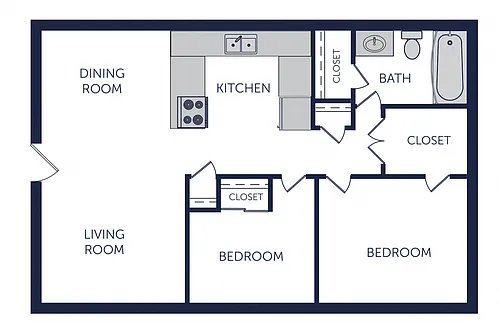 Floor plan 2 Bedrooms