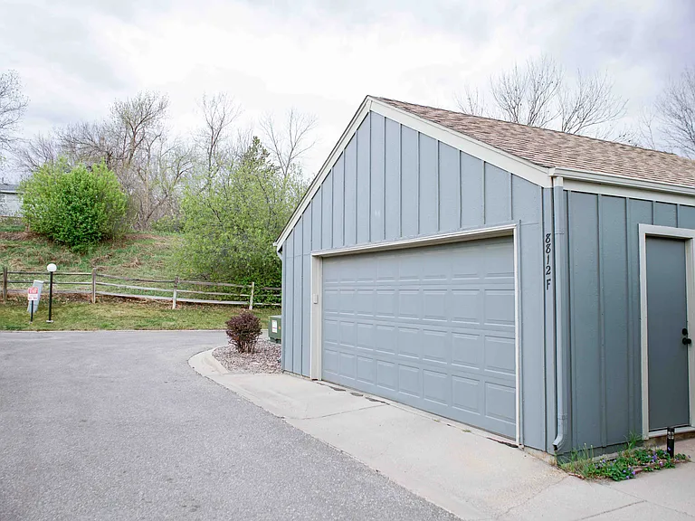 Oversized 2 car garage.