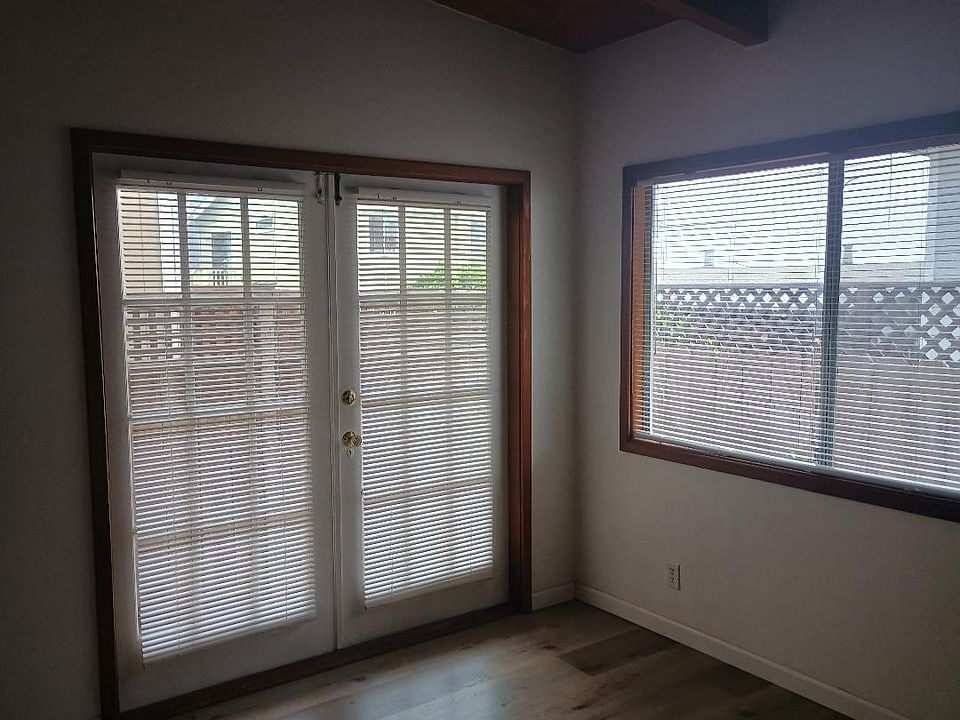 French doors off living room.