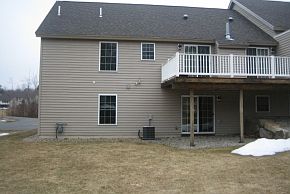 Walk-out basement and private deck above