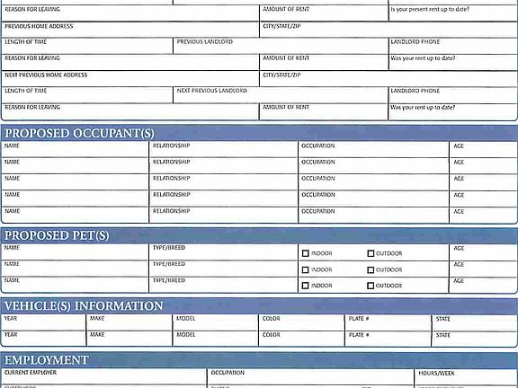 rental application-page 1