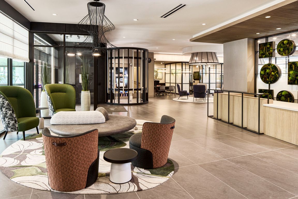 Clubhouse with seating areas