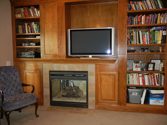 Bookcase/Firepace