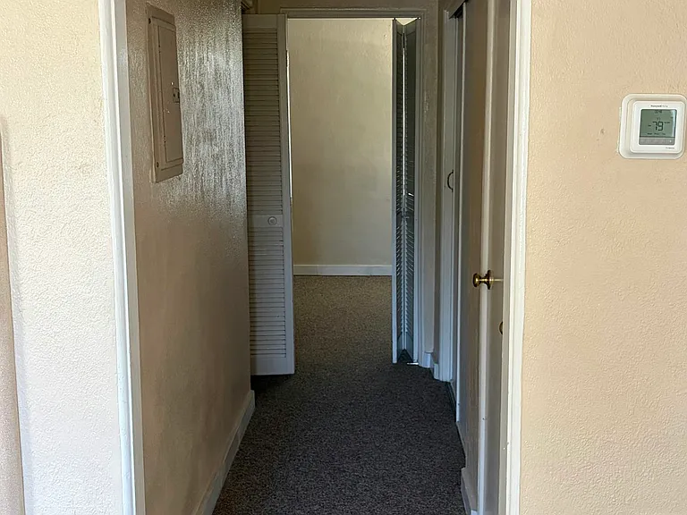 Hall to the bathroom and bedroom