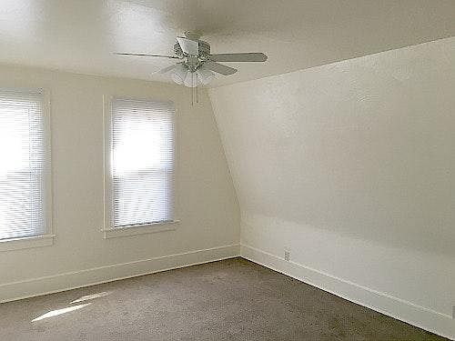 The master bedroom is large and has a good closet