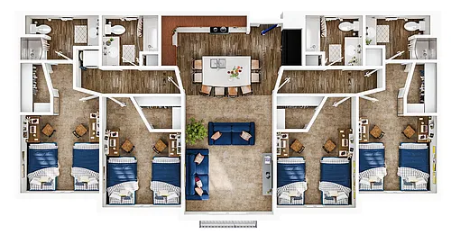Floor plan 4x4 Male