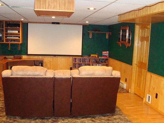 Finished basement HD screen