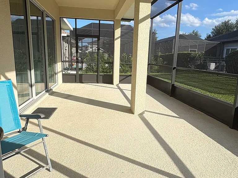 screened back patio