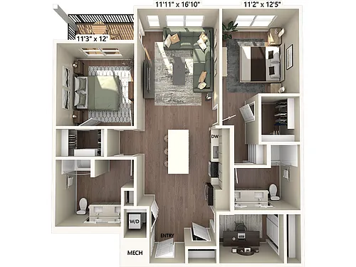 Floor plan B3D-1224-2