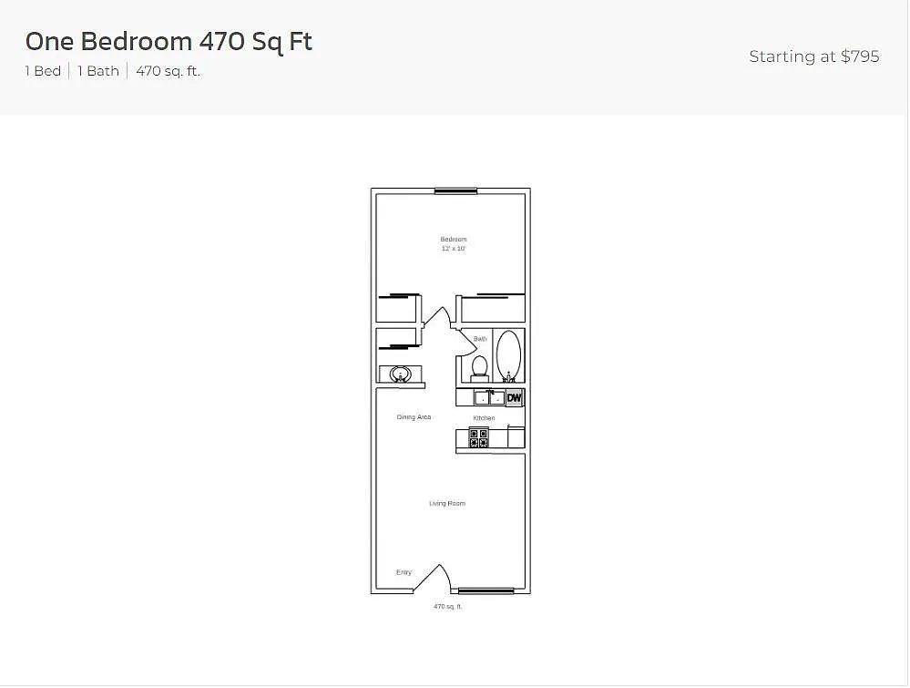 Floor plan One Bedroom