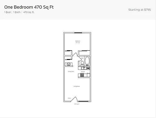 Floor plan One Bedroom