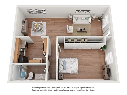 Floor plan 1 Bedroom One Bathroom