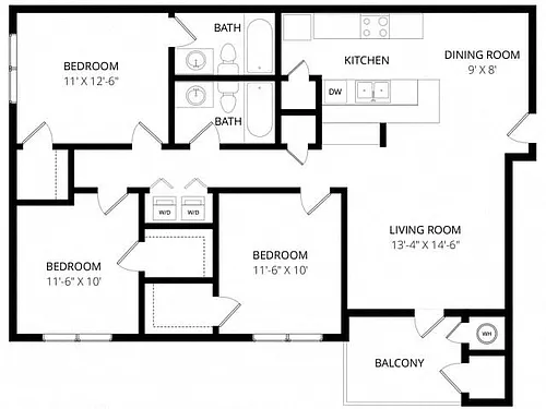 Floor plan 3 Bedroom