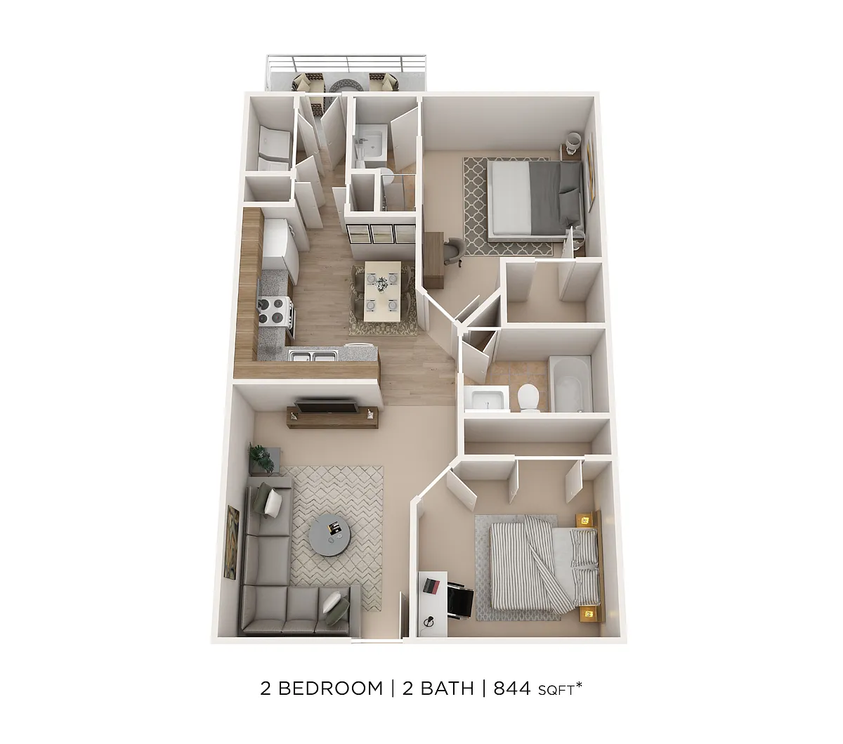 Floor plan Two Bedroom