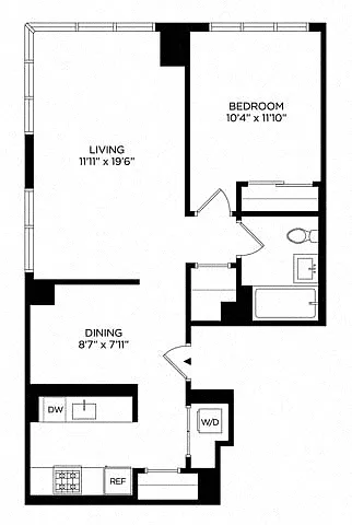 Floor plan 1CK South