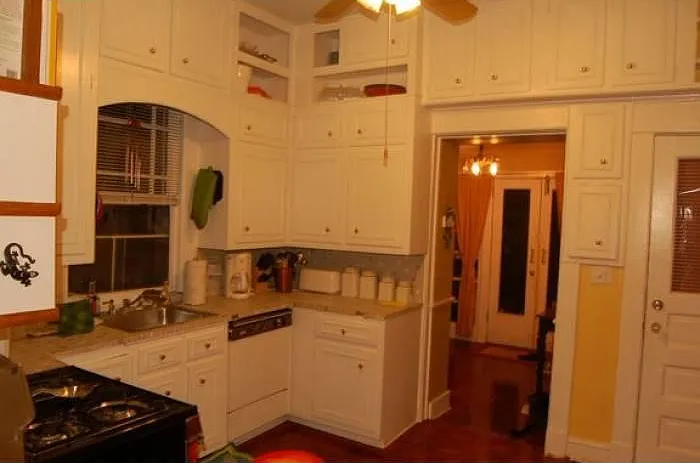kitchen view at night